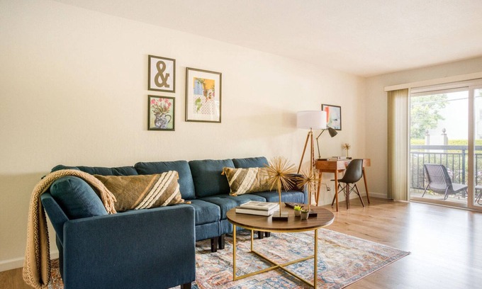 Mountain View Apartment | Marvelous Mountain View 1BR w/Balcony & Pool, nr Shops, by Blueground