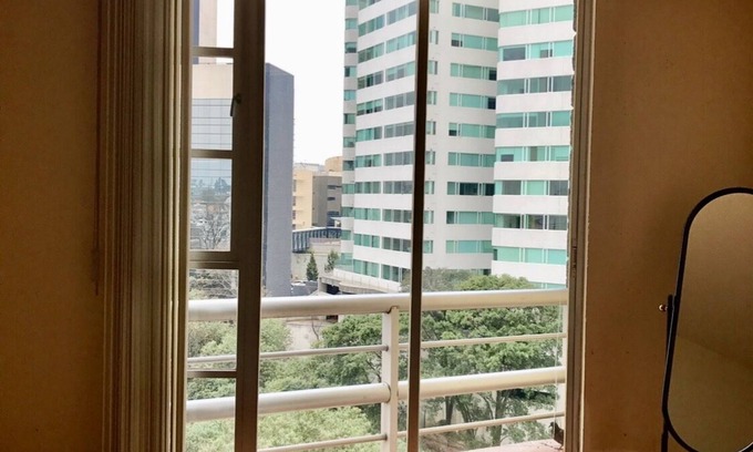 Contadero Apartment | MASTER BEDROOM that is inside the Apartment so close to the Santa Fe Shopping Plaza and Corporate Zone. Small Condominium quiet and with 24 hour security all year. Nearby Santa Fe and surrounded by small grocery stores, pharmacies, dry cleaners, Gyms,.