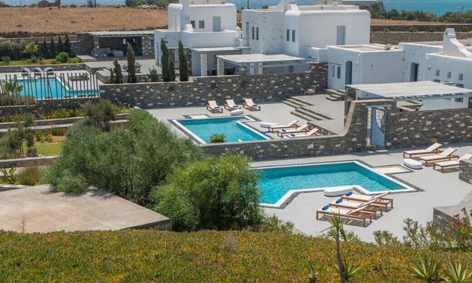 Chrissi Akti House | Master Villa Sea View Private Pool 3BR Elegance