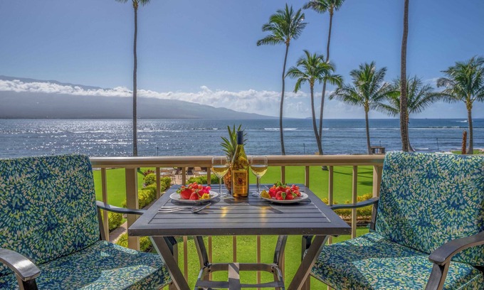 Maalaea Condo | Maui Stunning Prime Ocean Front View of the Bay and Haleakala! *Maalaea Kai 212*