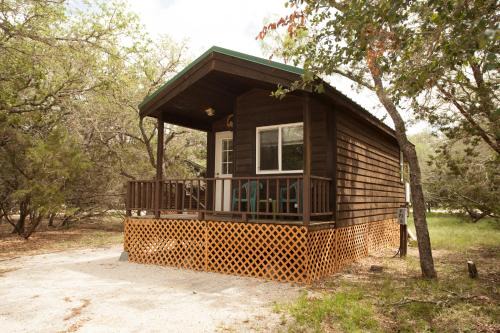 Lakehills Resort | Medina Lake Camping Resort Studio Cabin 1