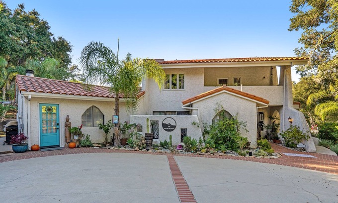Calabasas House | Mediterranean paradise with lovely pool & spa, mountain-view yoga deck & patios