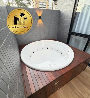 Intermares Apartment | Melhores Flats - Jacuzzi privativa, beira-mar