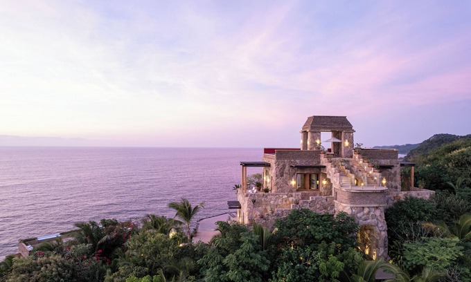 Higuera Blanca House | Mexican Pyramid Style Villa w/Exclusive Beach Access | 6 Private Pools & Panoramic Ocean View