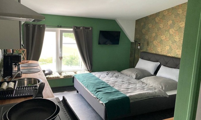 Friedrichswalde Apartment | Micro-apartment "Wald" DG, 22 sqm, living/bedroom, terrace, max. 2 persons