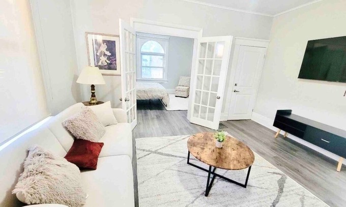 Cambridge Apartment | Mid century apartment with private backyard and deck
