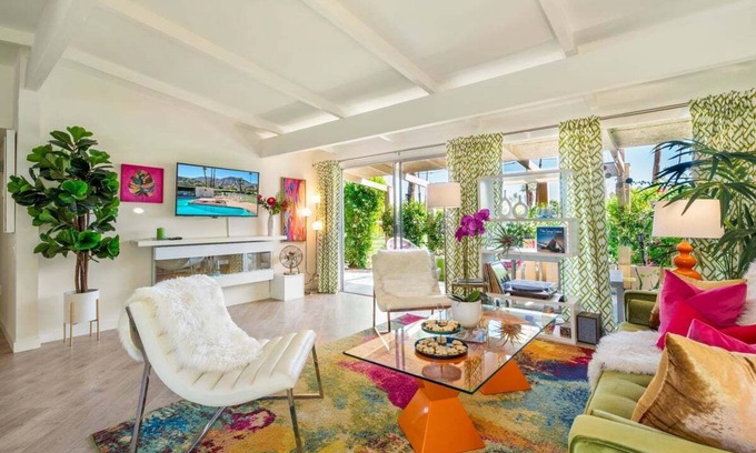 Palm Desert Condo | MID CENTURY CLASSIC walk to El Paseo! 2 Bed, 2 Bath. Best location in complex.