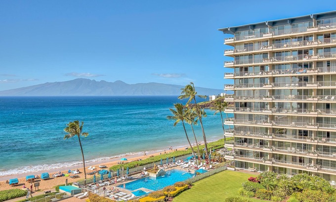 Kaanapali Condo | Million Dollar Views Oceanfront Studio at The Whaler in Ka'anapali