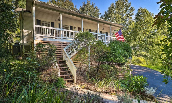 Mills River House | Mills River Hideaway w/ Front Porch & Mtn Views!