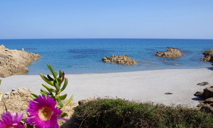 Cala Liberotto Apartment | Mini apartment with veranda and in a garden by the sea
