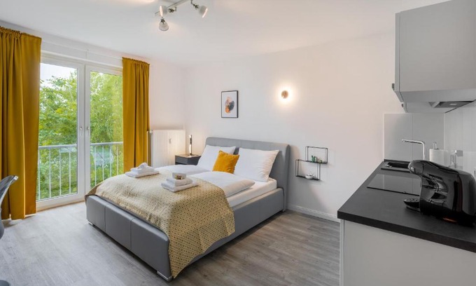 Dortmund Apartment | MINT: Design Studio – Parken – Küche – WiFi