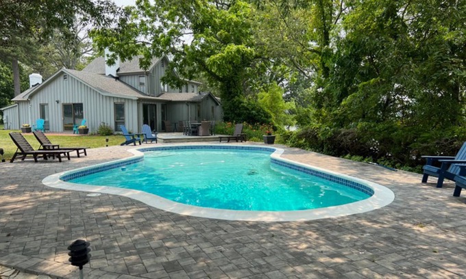 Easton House | Minutes from Downtown Easton and St. Michaels | Pool | Private Dock