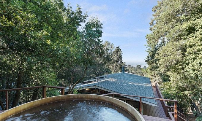 Piedmont Pines House | Minutes to SF + Serene nature escape with cedar hot tub and spectacular views.