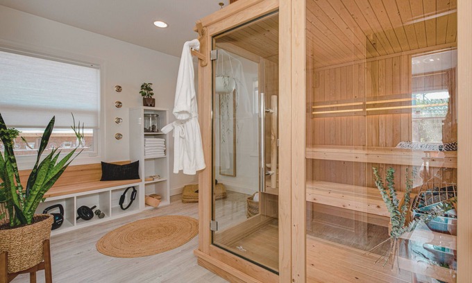 Charlotte House | Minutes Uptown with Sauna, Fireplace, & Brick Oven. 3 bed 3 bath