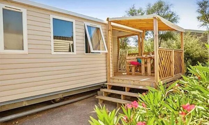 Nages House | Mobile home Einfache Terrasse