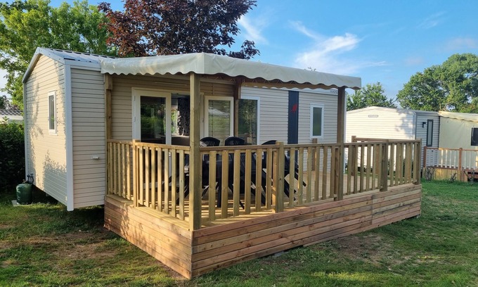 Ferel House | Mobile home Lodge near Pénestin- Camping Les Rives de Vilaine* campsite