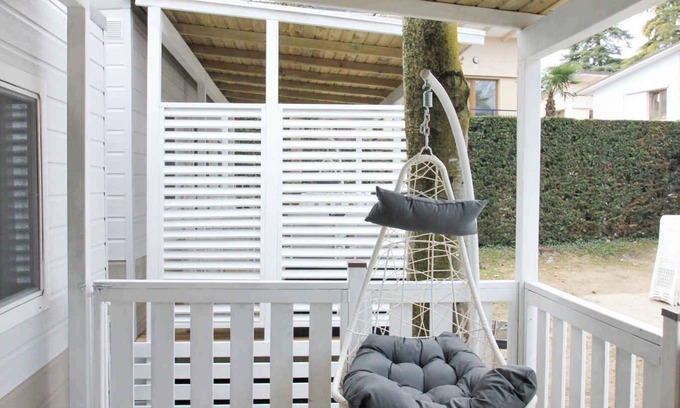 Gralaoni-Pralesi-Cisano House | Mobilehome with air conditioning and a covered terrace