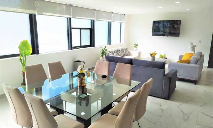 Puebla Apartment | Moderno Departamento en Cholula, Puebla. Ideal Para Familias o Para Trabajo
