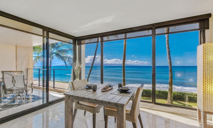 Honokowai Condo | Modern 1 bedroom suite. Ceiling to floor UNOBSTRUCTED ocean views!