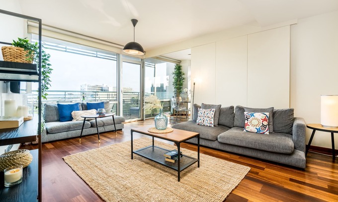 Sant Adria de Besos Apartment | Modern 2-Bedroom Apartment with Balcony & Pool Access Near Forum Beach