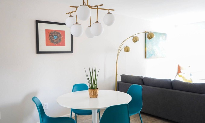 Village Seven Condo | Modern 2 Bedroom 1 Bath Condo with Patio