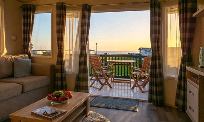 New Forest District House | Modern 2 Bedroom Caravan with Sea Views on the 5* Hoburne Naish Holiday Park
