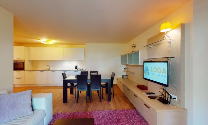 Madulain Apartment | Modern 3½ room flat on the ground floor, approx.