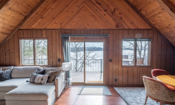 Sturgeon Lake Cabin | Modern A-Frame Cabin with Amazing Sunrise Lake Views
