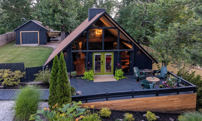 Beaver Shores Cottage | Modern A-Frame Cottage Hot Tub Beaver Lake Retreat