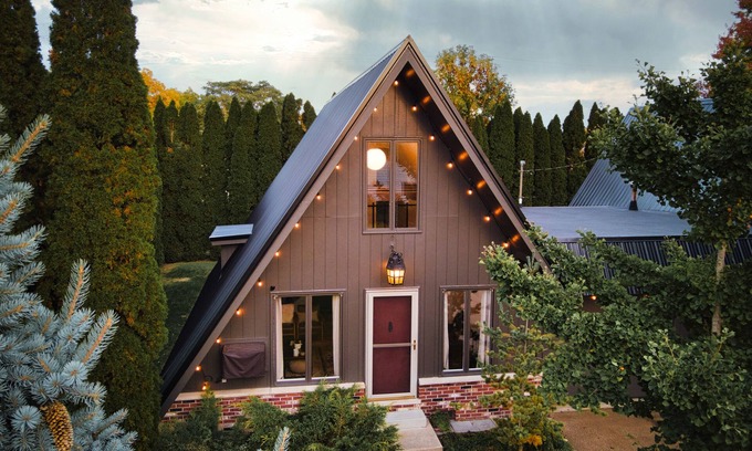 Essexville House | Modern A-Frame with Hot Tub