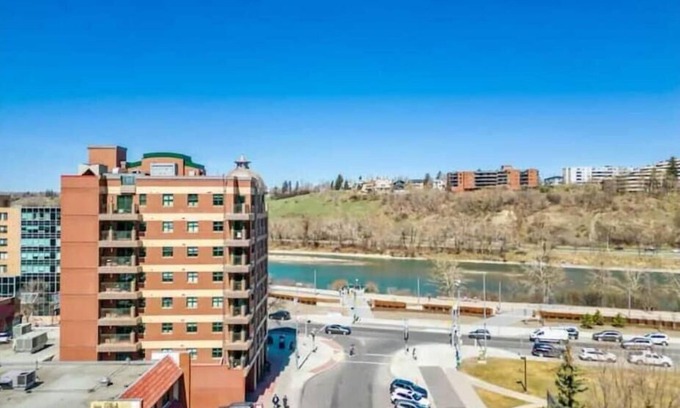 Bow Riverfront Apartment | Modern and Charming one bedroom Apartment Calgary downtown #503