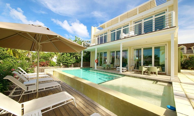 Governor's Harbour House | Modern and spacious villa with private pool with ocean sunset view