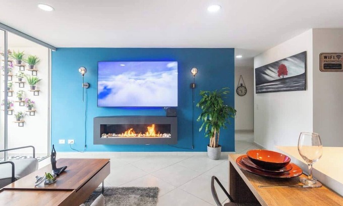 Sabaneta Apartment | Modern Apt: By Medellín, Park, Dining, Balcony, Nightlife, WiFi & Self Check-in