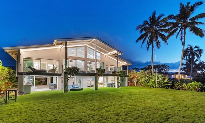 Waialua House | Modern Beachfront Luxury Property 4 Bed 4 Bath On Oahu’s North Shore