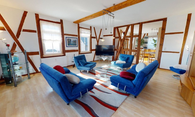 Sonneberg Apartment | Modern, bright 115sqm apartment with a fantastic view over Sonneb.Thüringen