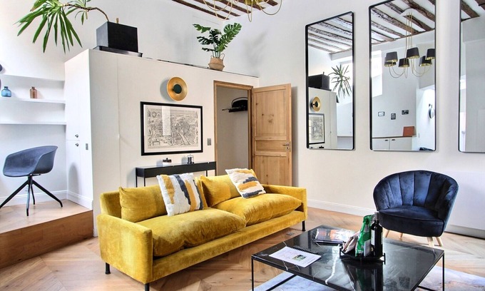 Saint-Gervais Apartment | Modern, elegant 2 BD 2 BTH, in the Marais, insurance included