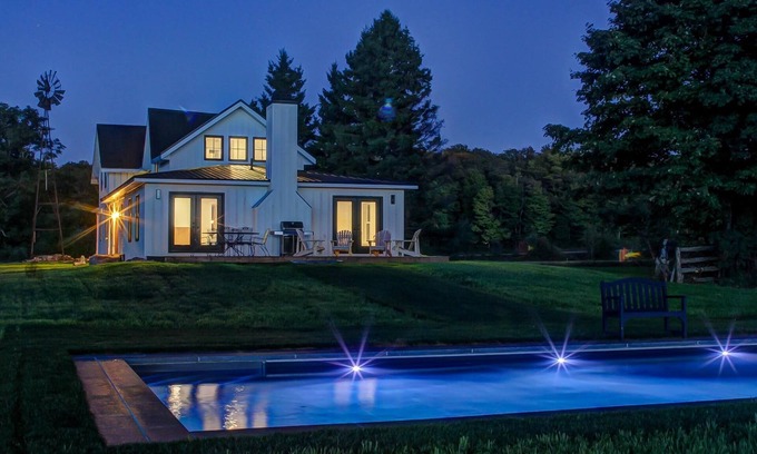 The Blue Mountains House | Modern Farmhouse, pool, recreational barn on 168 acres near Blue Mtn