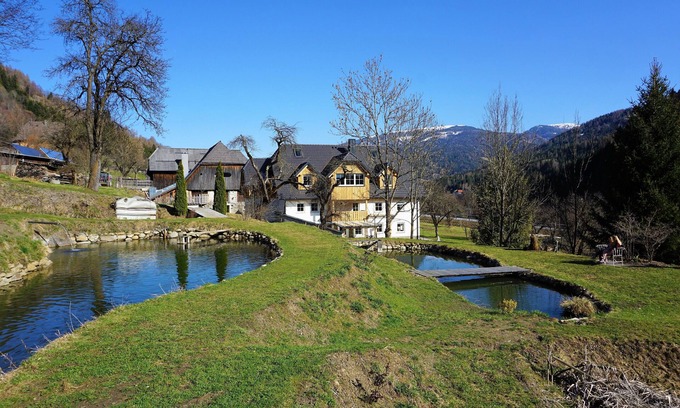 Sankt Georgen am Kreischberg Apartment | Modern family apartment of 120m2 with a huge garden, fish ponds and alpacas