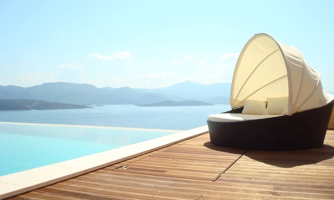 Theologos Villa | Modern, Family Friendly & Peaceful Villa with 15m long Infinite Private Pool & J