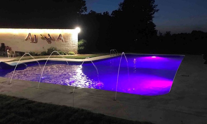Coweta House | Modern Farmhouse on 6 acres, 7 bedrooms, with a pool.