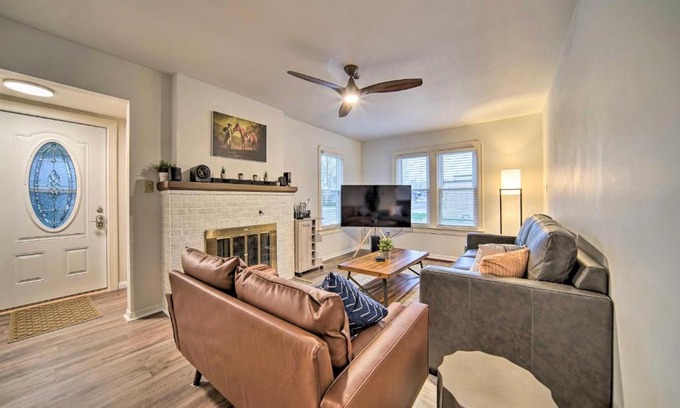Erie House | Modern Home Family Friendly Grill Fireplace