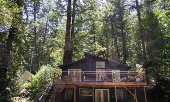 Occidental House | Modern home with a creek