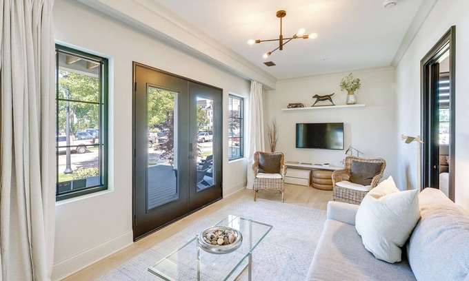 Ludington Condo | Modern Ludington Condo Across From the Lake!