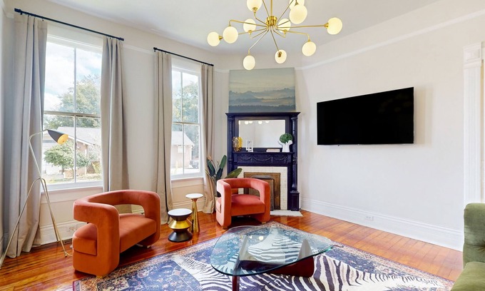 Midtown House | Modern & luxe home in a great location with wood fireplace & original finishes