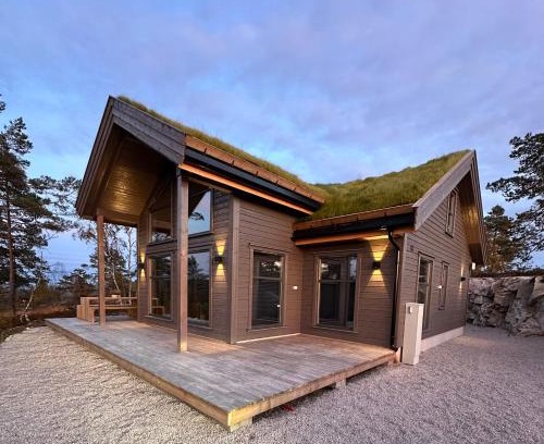 Gautefall Ski Chalet | Modern northern lights cabin