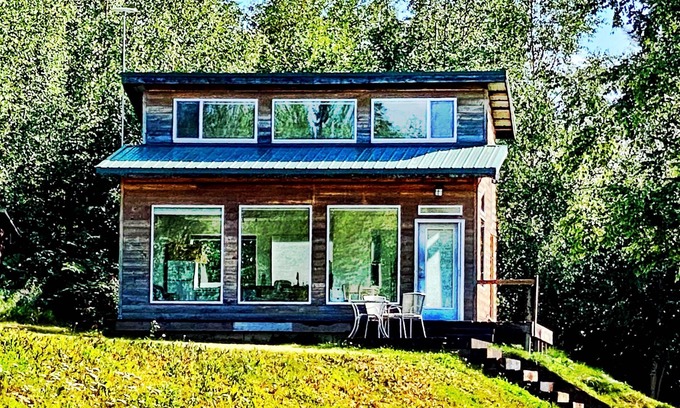 Big Lake Cabin | Modern Private Cabin with views of Denali and Mt. Susitna.