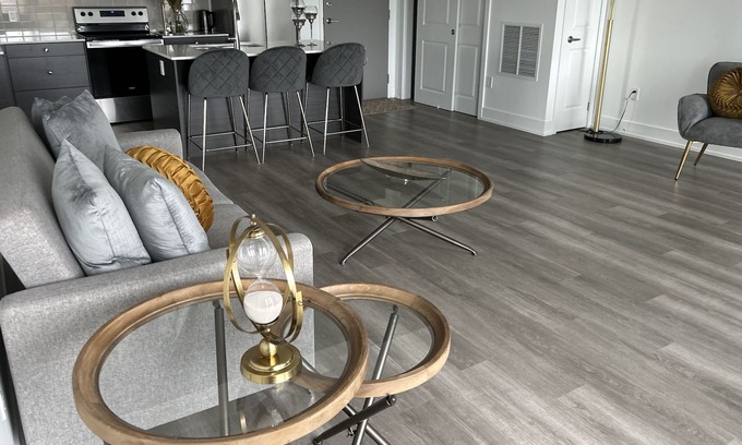 Fenelon Falls Apartment | Modern, spacious two bedroom condo with a lake view from windows and balcony