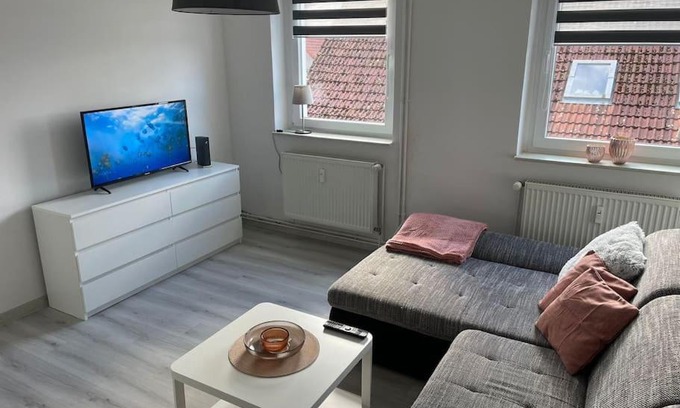 Pasewalk Apartment | Modern-Stadtnah-Ruhig-Parkplatz und Geschirrspüler