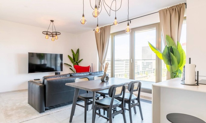 Sanem Apartment | Modern Stay: Balcony, Queen Bed, Near Suessem