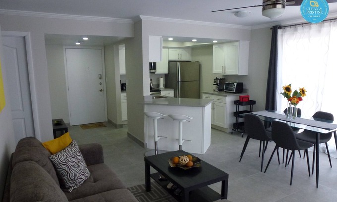 Williams Town Condo | Modern Two Bedroom with Spacious Living room on a Private Beach
